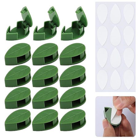 Pakke med 60 planteklips, planteklips til klatreplanter, planter, klatrehjælp, selvklæbende planteholder, væg