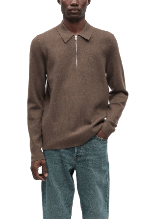 SAMSOE GUNA HALF ZIP 10490 Tröjor Herr Beige M
