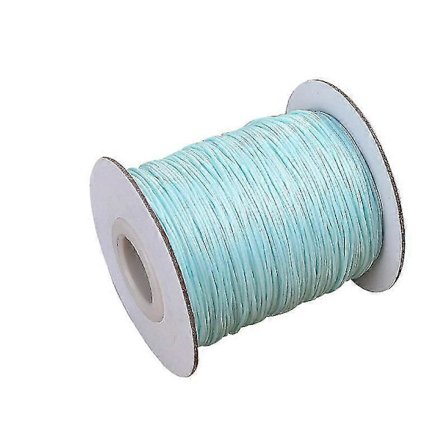 DIY Vokset Snor Imitert Lærtråd Flettet Vokset Snor Svart (160m, 0.5mm Diameter)