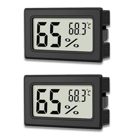 Mini Digital LCD Termometer Hygrometer med Temperatur- og Fugtighedsindikator, Bærbar til Kontor, Køkken, Humidorer