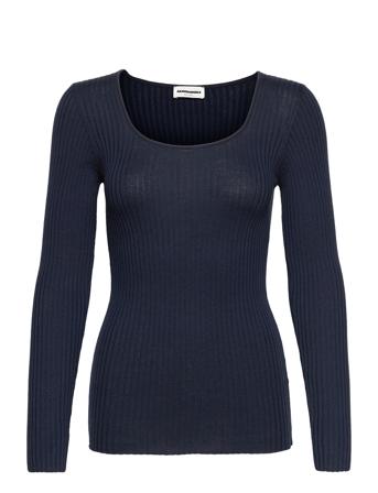 Alaani Crewneck Pullover Striktrøje Blå ARMEDANGELS