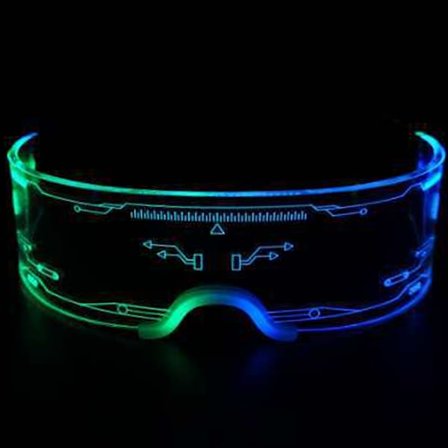 LED-briller Lysende Briller LED-visirbriller, Selvlysende [JUN]