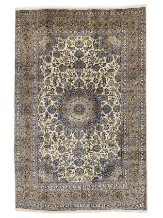 Orientalischer Kashmar Teppich 200X295 Braun/Dunkelgrau Wolle, Persien