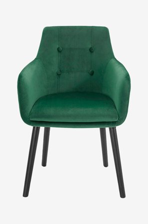 Loft24 - Spisebordsstol med armlæn Bradford - Grøn - Stole med armlæn - Fra Homeroom