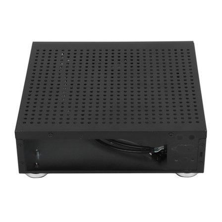 Stasjonær Datamaskin Kabinett God Varmeavledning Utsøkt Kompakt Svart Mini HTPC Kabinett for Hjemmevideodatamaskin