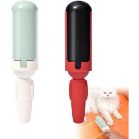 2-pakning kjæledyrhårruller - Kjæledyrhårruller for kattehår og hundehår - Gjenbrukbar kjæledyrhårruller, lo-børste, kjæledyrhår på sofaen