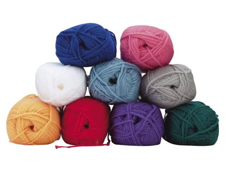 Akrylgarn, 9 färger - Lyreco - Skola och förskola - Hobbymaterial - Garn