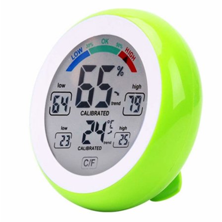Rund pekskärmstermometer hushållsgrön