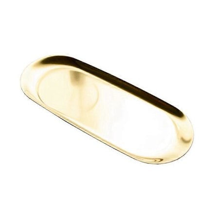 ins Nordisk stil oval metall liten tallrik gyllene rostfri stål tallrik eftermiddagste dessertbricka smyckesförvaringsbricka