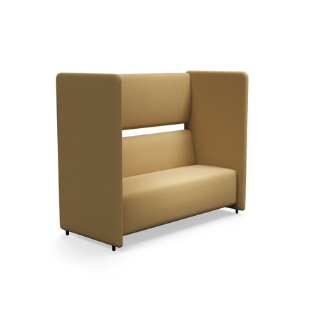 Akustiksofa CLEAR SOUND, 3-Sitzer, Stoff Pod CS, gelb