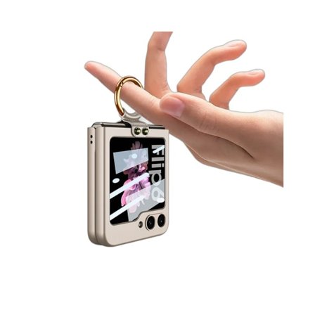 Samsung Galaxy Z Flip6 mobiltelefonveske ring folding kreativt skallfilm integrert ultratynn Flip6