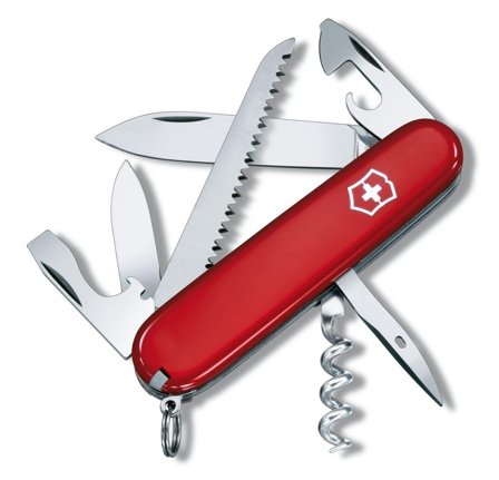 Victorinox Camper - lommekniv - multiverktøy - rød Swiss Army Knife, lengde: 9.1 cm, vekt: 74 gram