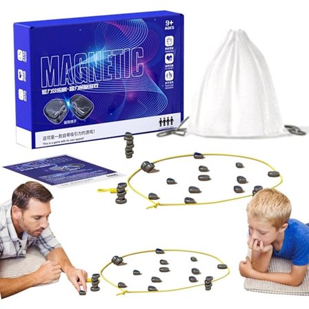 Magnetiska färdighetsspel – Magnetiska stenar, brädspel för familj eller vänner, för 1 till 4 spelare