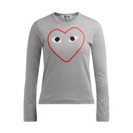 Comme des Garçons Play T-Shirt long sleeve Grå, Dame Langærmet