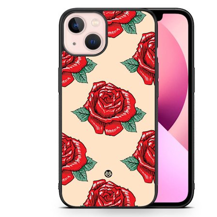 Bjornberry Skal iPhone 13 - Rosor Mönster