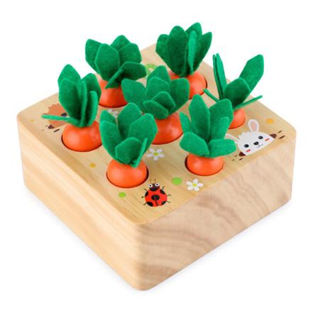 Dra Morot Leksak Baby Montessori Träblock Set Form