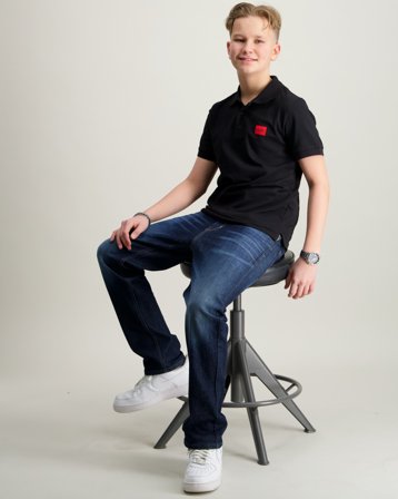 HUGO SHORT SLEEVE POLO Czarny Koszulki polo Chłopiec - Kids Brand Store