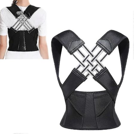 Justerbar Ryg Holdningsbælte Kontor Hjemme Fitnesscenter Unisex, Rygretter Holdningskorrektion, Rygstøtte Til Holdning