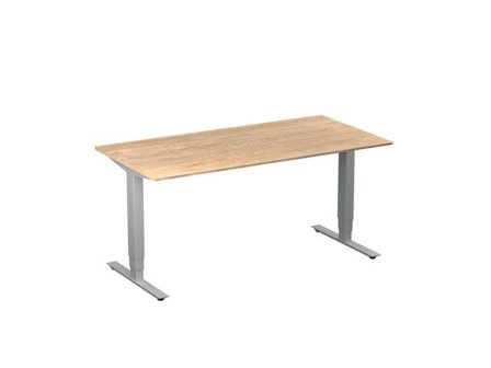 deNord Design Bord höj/sänk Pro 1600x800 ek/silver - Lyreco - Kontorsmöbler och inredning - Bord och hurtsar - Skrivbord - Höj/sänkbar