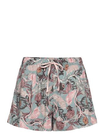 Short Woven Leaf Floral Shortsit Monivärinen/Kuvioitu Hunkemöller