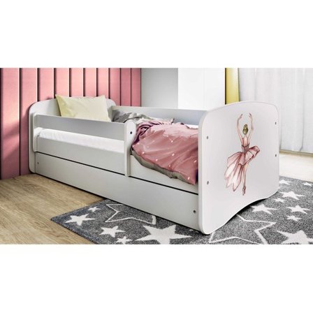 Kocot Kids Barnsäng - Babydreams Vit Med Låda Och Madrass - Dansare 160x80 Cm - Litenleker