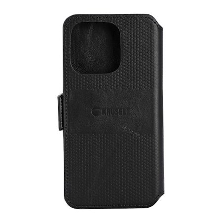 Premium iPhone 14 Pro Leather Phone Wallet / Black - SWEDISH DESIGN - REAL LEATHER