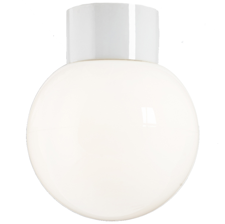 Ifö Electric Classic Glob 180 Takarmatur IP54, rak, E27, opal Vit, Belysning