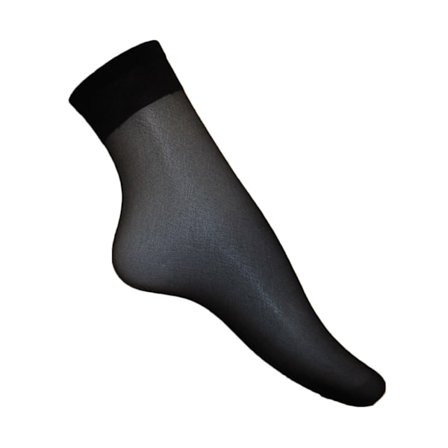 Silkeslena dam/dam glansiga fotled (3 par) En storlek svart