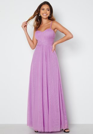 Bubbleroom Occasion Gemma Mesh Gown Purple Klær