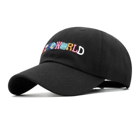 Vår Höst Manchester Baseball Kepsar Herr Dam Vintage ASTROWORLD Brev Broderad hatt Unisex Justerbar Snapback Hip Hop Hattar Cotton-Black
