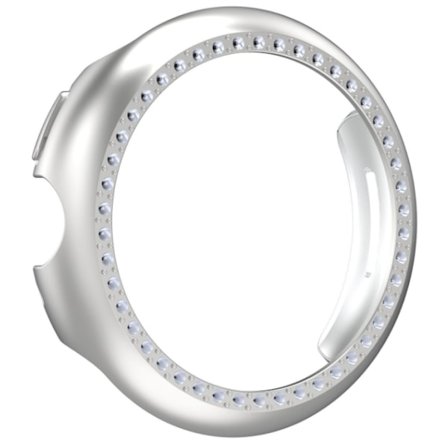 Google Pixel Watch 3 -kotelo, PC ja tekojalokivisuojakuori Silver 45 mm