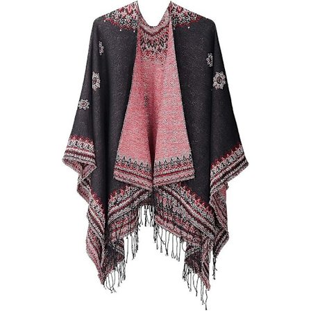 Dame Poncho Capes Åben Front Cardigan Tæppe Wraps Til Efterår/Vinter