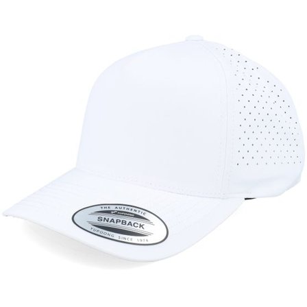 Yupoong - Vit Keps - Perforated White A-frame Adjustable @ Hatstore