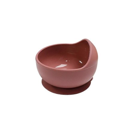 Silikone Madskål til Babyer Vandtæt Sugekopskål til Babyer Supplerende Madskål Rød HRH