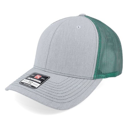 Richardson - Grau Trucker Cap - 112 Split Heather Grey/Dark Green Trucker @ Hatstore