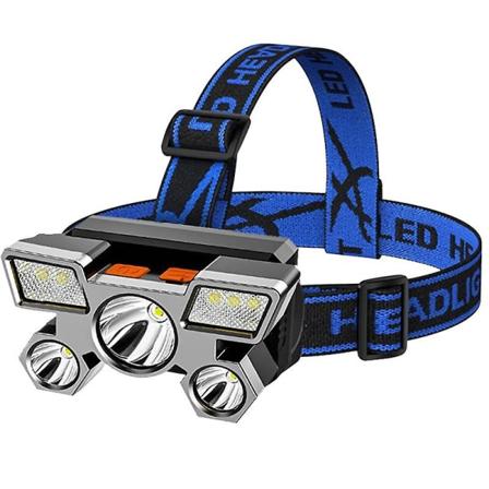 4 Tilaa Valo USB Ladattava 5led Päälamppu Super Kirkas Vedenkestävä Led Taskulamppu Ulkoilma Urheilu Kalastus Leirintä Autojen Korjaus Tarvikkeet (FMY