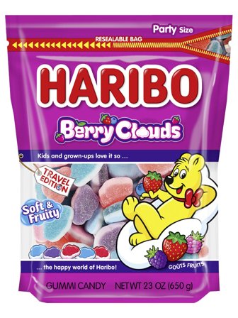 Haribo fruit gums with foam sugar with blueberry, wild berry and strawberry flavor 0.65kg