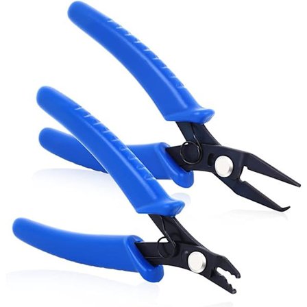 2-delt sett med smykke-tang, splittringtang og smykker