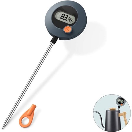 ING Madtermometer - Køkkentermometer - Madlavningstermometer - Rustfrit stål - Maksimal temperatur op til 250 grader Celsius