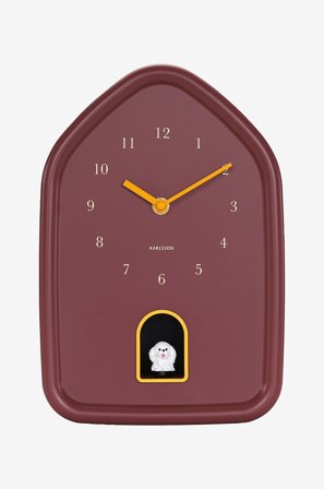 Karlsson - Veggklokke Modern Doggy - Rød - Veggklokker & bordklokker - Fra Homeroom