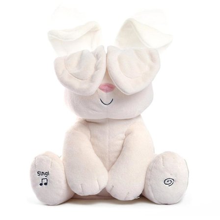 Elektrisk Peek A Boo Sjungande Kanin Plyschdocka Gosedjur Tecknad Kanin Plyschdocka Leksaker