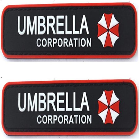 2 kpl Resident Evil Umbrella Corporation PVC-merkit Embleemi