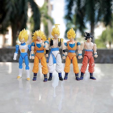 5 Pakkaa Dragon Ball Super Saiyan Action Figure Goku Vegeta Nukke Lelut Anime Collection Hahmot Malli Lasten Lahjat