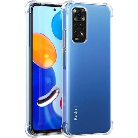 Skyddsfodral - E.F.CONNECTION - Redmi Note 11 - Stötsäker silikon - Transparent - Mjuk