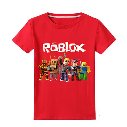 ROBLOX Casual Barn Pojkar Gamer Kortärmad Sommar T-shirt Röd 140cm red