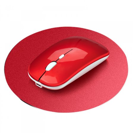 Oppladbar trådløs mus, slank stille Bluetooth-mus 2.4