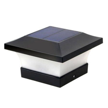 Solar Vattentät Led Stolpe Cap Lights Utomhus Kolumn Strålkastare Pillar Staket Lampa1st
