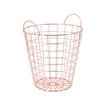 Smedejern Bærbar Metaltøj Opbevaringskurv Beskidt Vasketøjskurv Diverse Opbevaringskurv