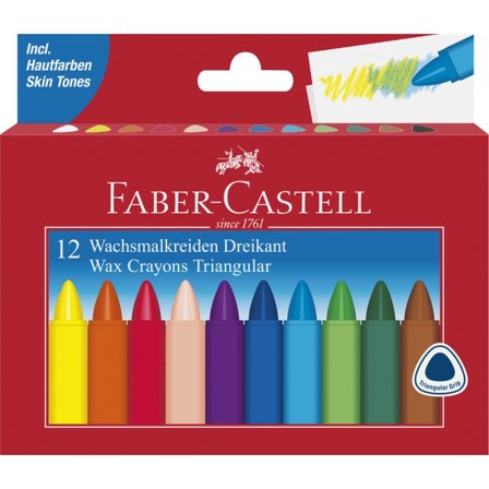Faber-Castell Wax Crayons - Set of 12