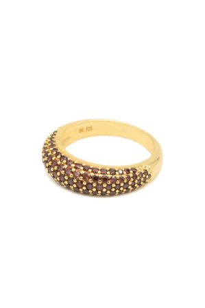Slim Dome Ring Coffee Gold 54